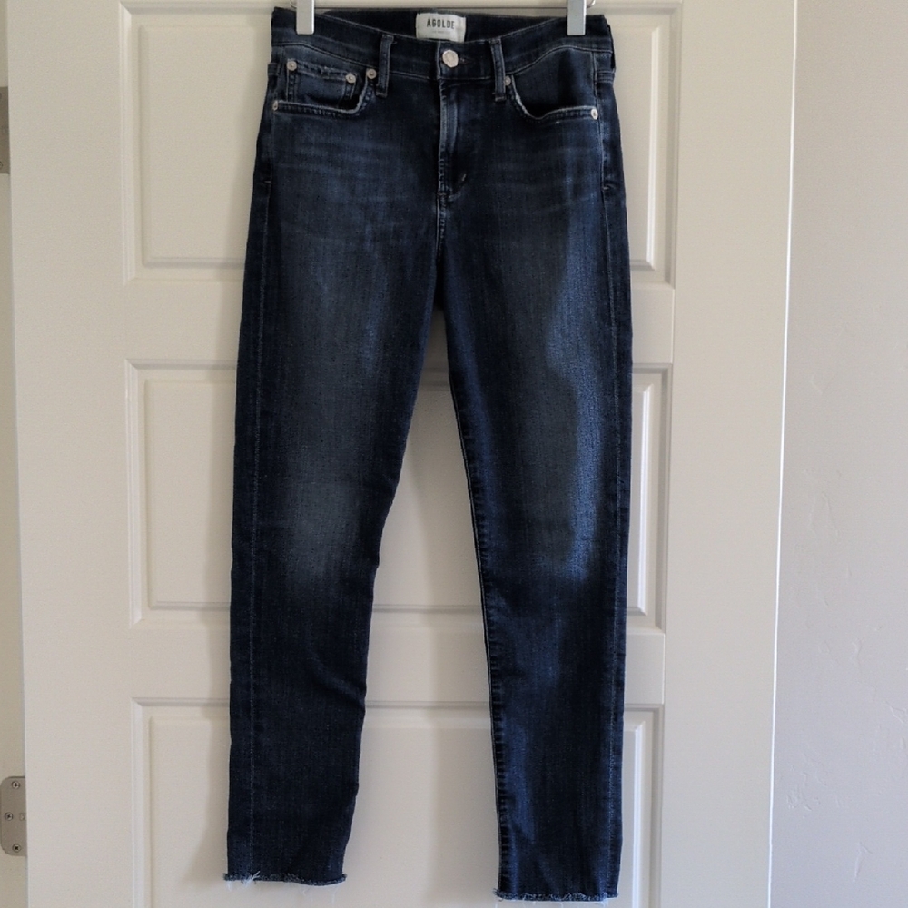 AGOLDE Women's Sophie High Rise Raw Hem Jeans